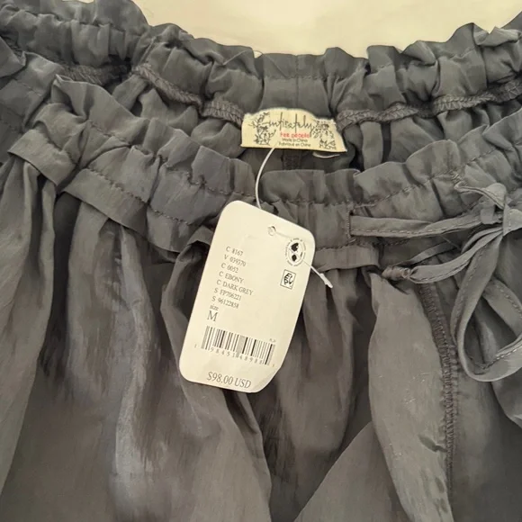 Free People Black Lace-Trim Bloomer Pants - Picture 4 of 4